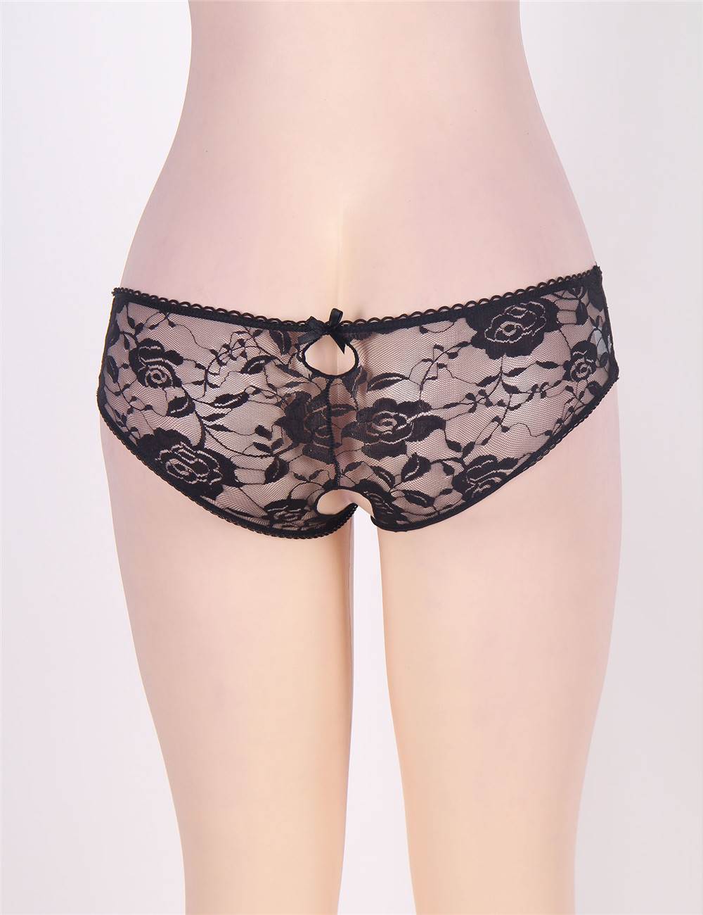 Open Crotch Strappy Lace Thongs - Image 3